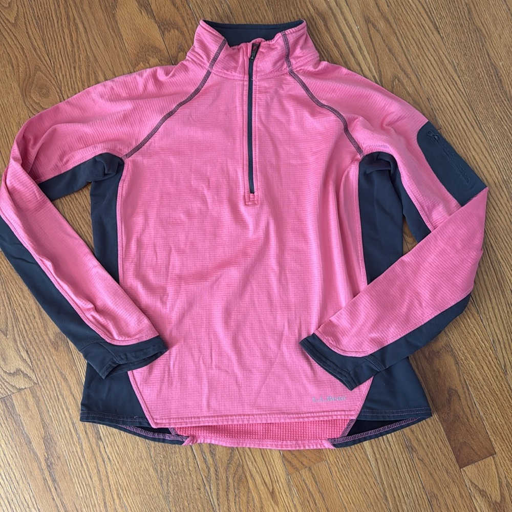 LL Bean waffle weave Half Zip